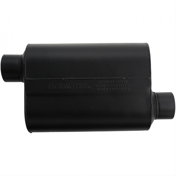 Flowmaster Super 40 Series 3" In 3" Out Black Steel Oval Muffler - Click Image to Close